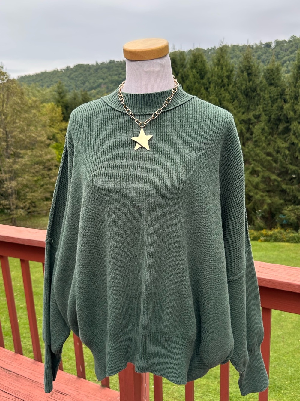 Free People Easy Street Oversized Ribbed Crew Sweater Tunic